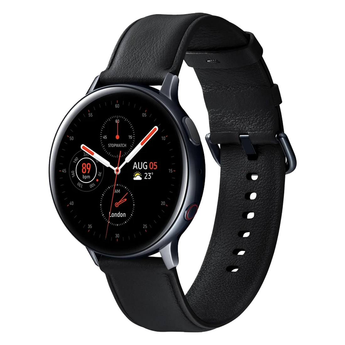 Refurbished Samsung Galaxy Watch Active 2 44mm BT SM-R820X Stainless Steel - Black [Refurbished] - Excellent
